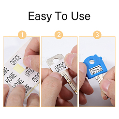 プラスチックキーキャップ2セット  キー識別子はタグをカバーします  半円  カラフル  25x2mm&nbsp;FIND-GL0002-21