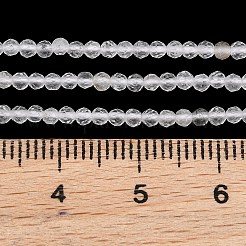 天然ハーキマーダイヤモンドビーズ連売り  多面カットラウンド  2.5mm  穴：0.5mm  約191個/連  15.35''（39センチメートル）&nbsp;GG-NH0014-D03-2mm