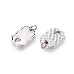 真鍮と貝殻のチャーム  長方形＆ハート  プラチナ  13.5x10x2mm  穴：3mm&nbsp;KK-N254-212P
