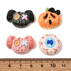 ハロウィーン不透明樹脂カボション  混合図形  ミックスカラー  18~22x22~27x8~9mm&nbsp;RE-CBAF251-01