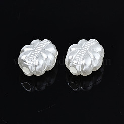 ABSプラスチックパール調ビーズ  オーバル  乳白色  14x12x6mm  穴：1.8mm  約887個/500g&nbsp;OACR-N008-124