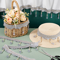 Curtain Acrylic Beaded Fringe Trim&nbsp;OCOR-WH0070-137A