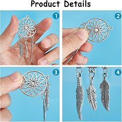 16Pcs 4 Style Tibetan Style Alloy Big Pendants&nbsp;FIND-NB0002-36