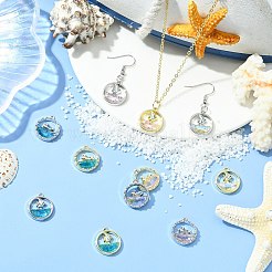 11Pcs 11 Colors Alloy Glass Pendants&nbsp;FIND-CJ0004-97
