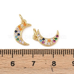 Brass Micro Pave Cubic Zirconia Charms&nbsp;KK-F919-21G
