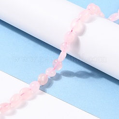 天然マダガスカル ローズクォーツビーズ連売り  ナゲット  タンブルストーン  5~8.5x5.5~7x3.5~4mm  穴：0.7mm  約64個/連  16.34''（41.5センチメートル）&nbsp;G-G018-13B