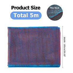 5mのオーガンジー生地  服装アクセサリー  ミッドナイトブルー  1500x0.5mm&nbsp;DIY-HS0002-53C