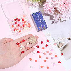 120色染め合成サンゴビーズ6個  DIYのジュエリーには  ジャスミンの花  ミックスカラー  8~9x6~7.5mm  穴：1.2mm  20個/カラー&nbsp;CORA-SC0001-28A