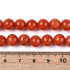 Dyed Natural Mashan Jade Round Beads Strands&nbsp;G-T139-8mm-67C