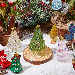 3Pcs 3 Styles Glass Christmas Tree Display Decorations&nbsp;DIY-DC0008-25