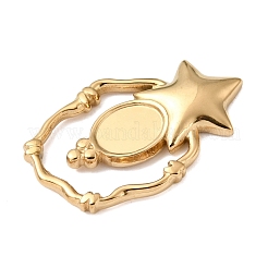 Star 304 Stainless Steel Pendant Cabochon Setting&nbsp;STAS-P454-09G