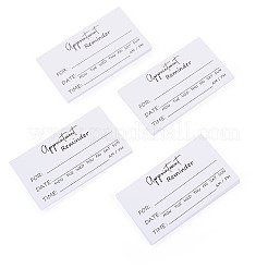 紙製予約リマインダーカード50枚  長方形  ホワイト  50x90x0.4mm&nbsp;AJEW-TADJ0001-22