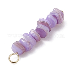 10Pcs 10 Colors Dyed Natural Freshwater Shell Nuggets Beaded Pendants&nbsp;PALLOY-JF04517-01