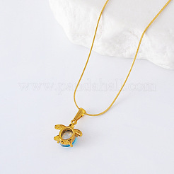3Pcs Stainless Steel Small Sea Turtle Pendant Beach Vacation Necklaces for Women&nbsp;MI4557