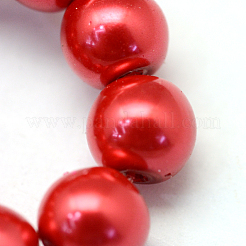 Baking Paint Pearlized Glass Pearl Round Bead Strands&nbsp;LS-HY-Q003-10mm-74