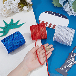 3 Rolls 3 Colors Polyester Braided Cord&nbsp;OCOR-PH0006-31C