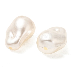 ABSプラスチックパール調ビーズ  ナゲット  ホワイト  15x11x9mm  穴：1.5mm  約724個/500g&nbsp;KY-I009-22A