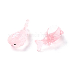 樹脂カボション  海洋動物シリーズ  ジンベイザメ  ピンク  32x17.5x12mm&nbsp;RESI-I043-11