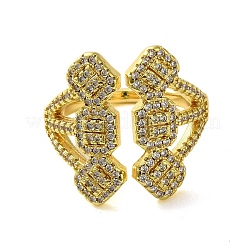 Brass with Cubic Zirconia Rings&nbsp;LS-RJEW-B057-04G-04