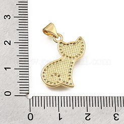 Brass Micro Pave Clear Cubic Zirconia Pendants&nbsp;CU-CBAF50C-10G
