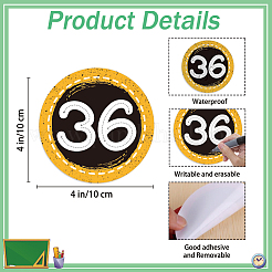 42Pcs Number Theme Self-Adhesive Paper Decorative Stickers&nbsp;DIY-WH0646-002