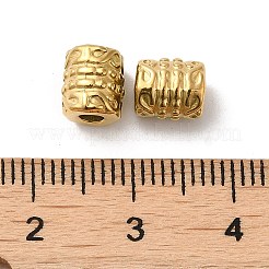 304ステンレススチールビーズ  コラム  18KGP本金メッキ  7x6mm  穴：2.4mm&nbsp;STAS-I203-53G