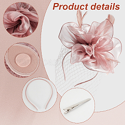 Feather Flower Mesh Veil Headband&nbsp;MRMJ-WH0077-121