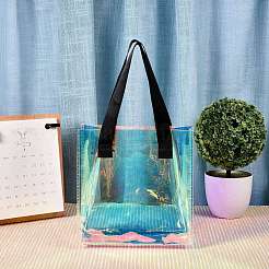 3Pcs 3 Style Rectangle Transparent Laser Plastic Hand Bags&nbsp;ABAG-SZC0007-09