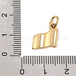 304ステンレススチールチャーム  アルファベットのABCチャームが付いた本  18KGP本金メッキ  13.5x11x2mm  穴：6mm&nbsp;SA-CBA5CD0-36G