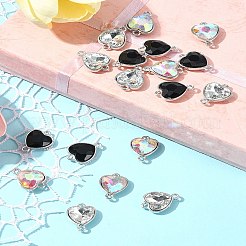 18Pcs 3 Colors Alloy Glass Links/Connectors&nbsp;GLAA-FS0001-95