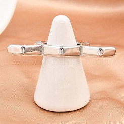 304ステンレススチール指輪  六角形  ステンレス鋼色  55x23.5mm  内径：18mm&nbsp;LS-RJEW-D336-10P