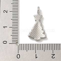 変色防止304ステンレススチールペンダント  クリスマスツリーチャーム  ステンレス鋼色  21x11x4mm  穴：1.8mm&nbsp;STAS-Q334-28P