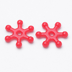 アクリルビーズ  スノーフレーク  ミックスカラー  15.5x14x3mm  穴：1.5mm  約2770個/500g&nbsp;MACR-S272-03