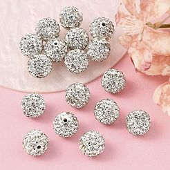 樹脂粘土ラインストーンビーズ  グレードA  ラウンド  PP 15  クリスタル  12mm  穴：1.8mm  pp15（2.1~2.2mm）&nbsp;RB-C1438-12mm-A01