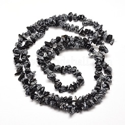 Snowflake Obsidian Chip Bead Strands&nbsp;X-G-M205-23