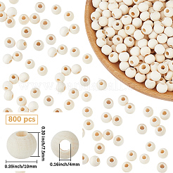 800Pcs Natural Unfinished Wood Beads&nbsp;WOOD-PA0001-58