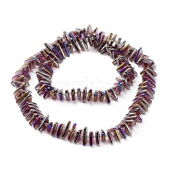 Electroplate Transparent Glass Beads Strands&nbsp;EGLA-R114-01