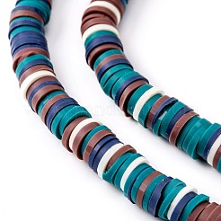 Handmade Polymer Clay Beads Strands&nbsp;CLAY-R089-8mm-T017