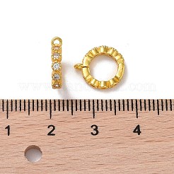 925 Sterling Silver Micro Pave Cubic Zirconia Twister Clasps&nbsp;STER-K176-16G