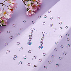 200pcs Rainbow Color 304 Stainless Steel Open Jump Rings&nbsp;STAS-ME0003-78A