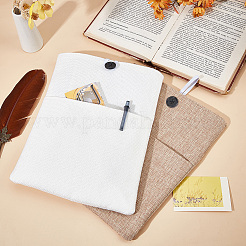 2Pcs 2 Colors Cotton & Linen Book Sleeve with Button & Front Pocket&nbsp;ABAG-CP0001-12