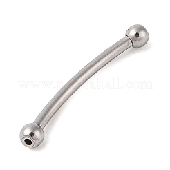 Non-Tarnish 304 Stainless Steel Curved Tube Beads&nbsp;STAS-M061-04P