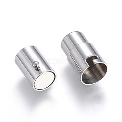 変色しない304ステンレススチール製ロックチューブマグネット留め具  コラム  ステンレス鋼色  18x8mm  穴：6mm&nbsp;X-STAS-D159-30