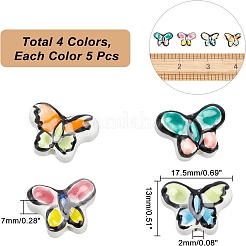20Pcs 4 Colors Handmade Porcelain Beads&nbsp;PORC-NB0001-09