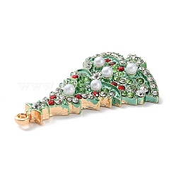 Christmas Zinc Alloy Rhinestone Pendnats&nbsp;X-PALLOY-K008-01C-KCG