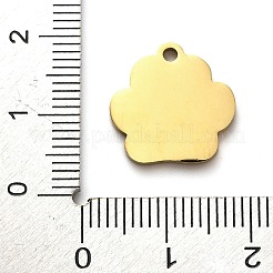304ステンレスペンダント  グリッターエナメル  足跡チャーム  ゴールドカラー  フラミンゴ  15.5x15.5x1.5mm  穴：1.6mm&nbsp;STAS-H438-04G-02