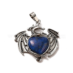 Natural Lapis Lazuli Dyed Heart Pendants&nbsp;KK-K331-01AS-01