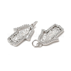 Brass Micro Pave Cubic Zirconia Pendants&nbsp;KK-E068-VB084