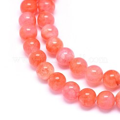 天然染め白翡翠ビーズ連売り  ラウンド  ミックスカラー  8mm  穴：1mm  約46~48個/連  14.7~15.2インチ（37.4~38.5cm）&nbsp;G-F601-A