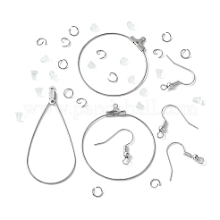 75Pcs 5 Styles 304 Stainless Steel Wire Pendants&nbsp;FIND-FS0002-25